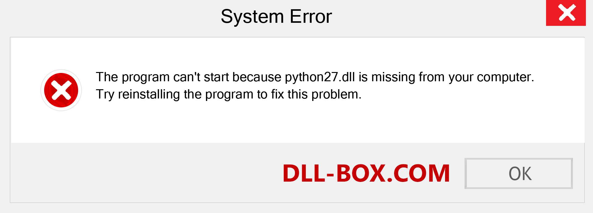  python27.dll file is missing?. Download for Windows 7, 8, 10 - Fix  python27 dll Missing Error on Windows, photos, images